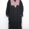 Cashmilon Wool Black Dachigam Pheran with Sozni Embroidery