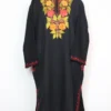 Black Jashn-e-Rekhta Pheran with Aari Embroidery in Cashmilon Wool