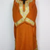 Rust Orange Pheran with Zari Embroidery in Cashmilon Wool Noor