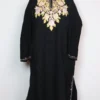 Jashn-e-Rekhta Black Pheran with Aari Embroidery in Cashmilon Wool