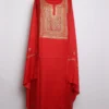 Polywool 3pc Riwayat Kashmiri Garam Red Suit with Hand Sozni and Tilla Embroidery