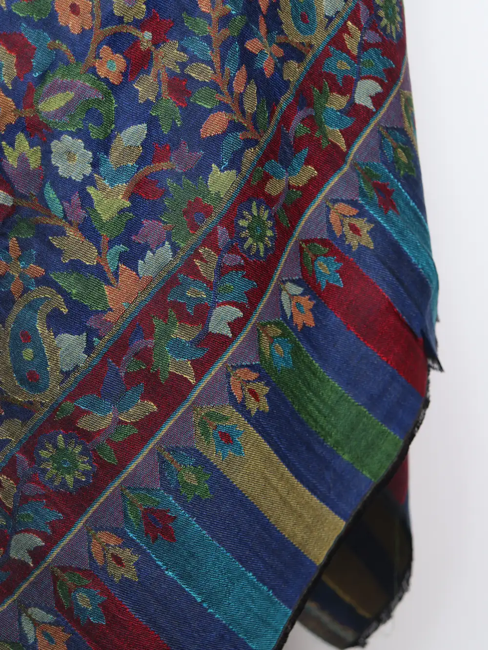 Woolen Blue Stole Amina in Kani Weaving for Women - Image 3