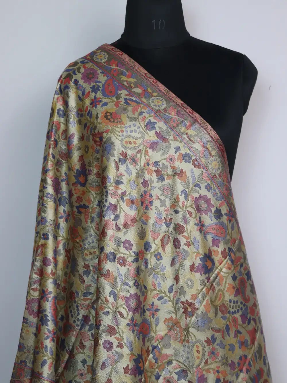 Woolen Multi Color Stole in Kani Weaving for Women Heba - Image 2