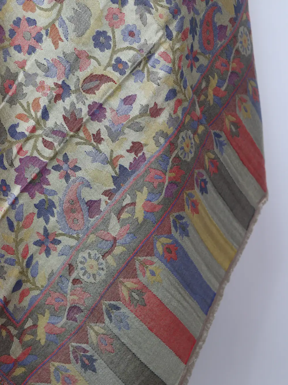 Woolen Multi Color Stole in Kani Weaving for Women Heba - Image 3