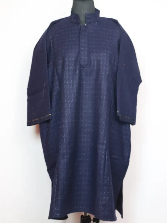 Rihan Royal Blue Boys Kashmiri Pheran in Check Box Tweed
