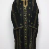 Black Raffal Wool Pheran with Hand Sozni Embroidery Haya