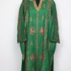 Raffal Wool Green Pheran Sahiba with Hand Sozni Work