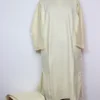White Kashmiri Plain 2pc Pheran Set in Cashmilon Wool