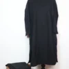 Black Kashmiri Plain 2pc Pheran Set in Cashmilon Wool Sukoon