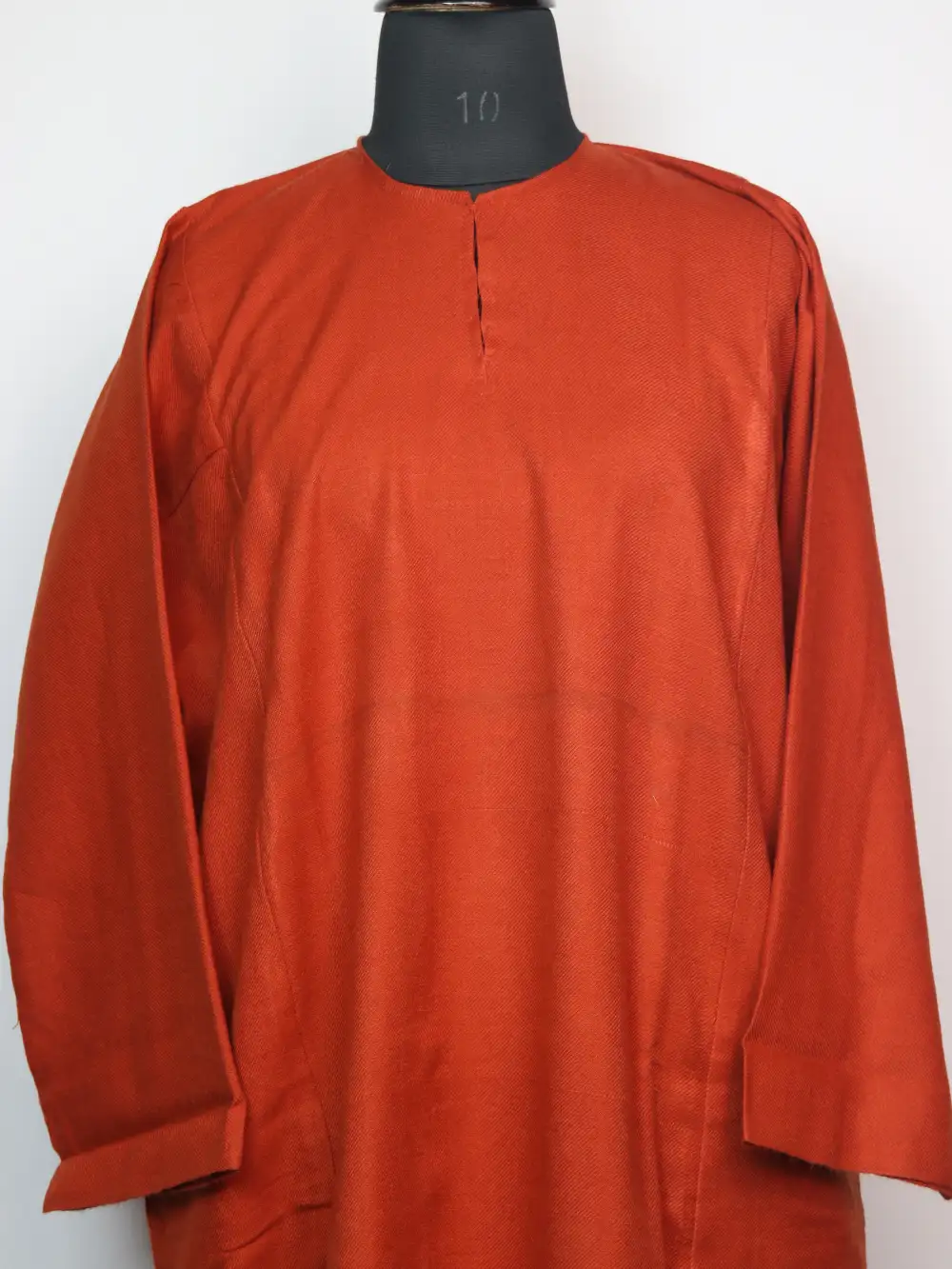 Rustic Copper Plain Pheran in Cashmilon Wool - Image 2