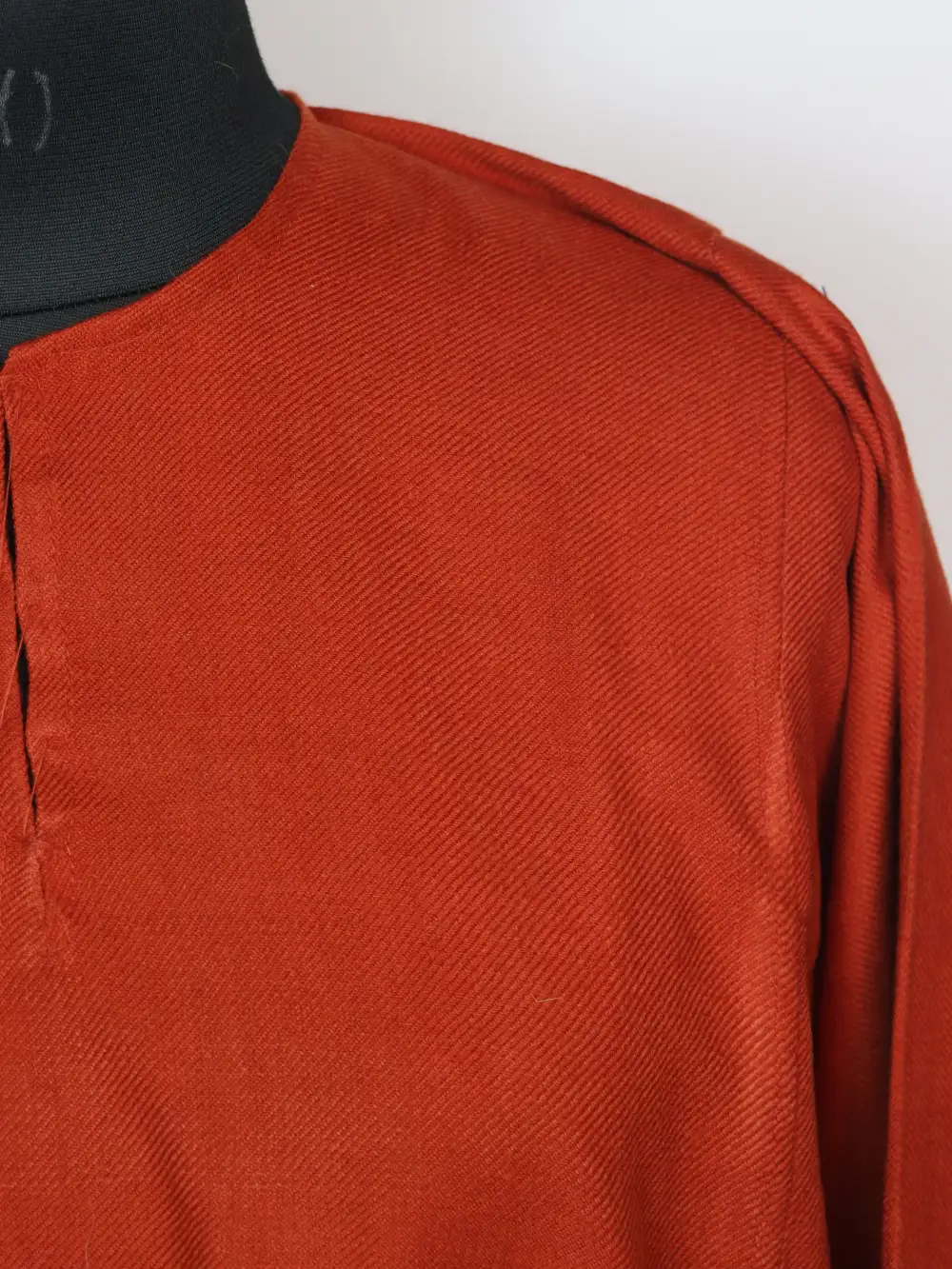 Rustic Copper Plain Pheran in Cashmilon Wool - Image 3