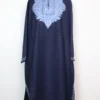 Ishq Tweed Navy Blue Loose Pheran with Aari Work