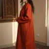 Rustic Copper Plain Pheran in Cashmilon Wool