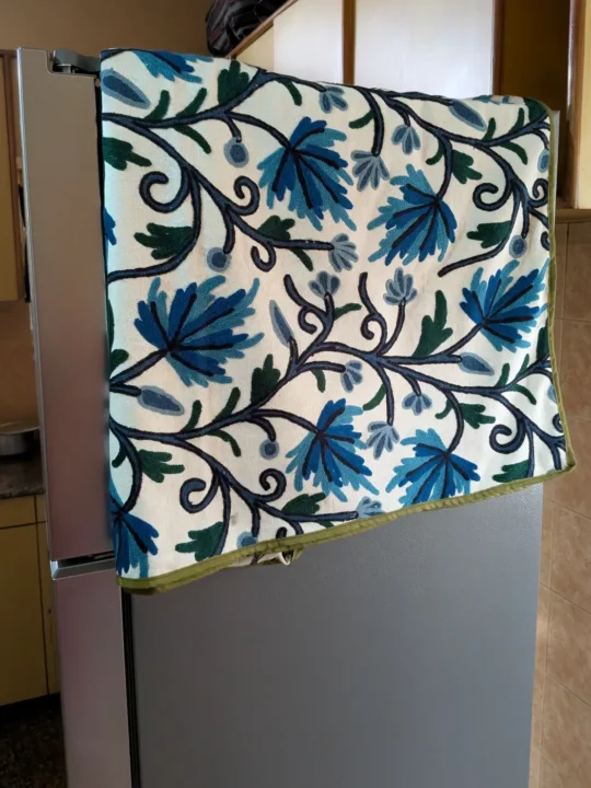 Kashmiri Fridge Cover With Crewel Embroidery