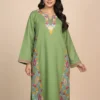 Aabshar Pheran in Pastel Green with Aari Embroidery in Cashmilon Wool