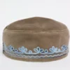 Brown Kashmiri Iqrah Velvet Cap with Aari Work