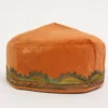 Brown Kashmiri Velvet Cap with Aari Work