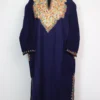 Nazia Dark Blue Pheran in Cashmilon Wool with Aari Work