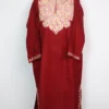 Maroon Pheran in Cashmilon Wool with Aari Work Hayat