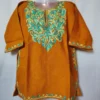 Shafaq Mustard Cashmilon Wool Pheran with Aari Work (2-3 years)