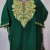 Mehwar Dark Green Cashmilon Wool Pheran with Aari Work for Little Girls (2-3 years)