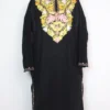 Black Embroidered Pheran with Aari in Cashmilon Wool Zehra