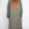 Grey Pheran in Cashmilon Wool with Aari Embroidery Nafisa