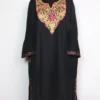 Misba Black Pheran in Cashmilon Wool with Aari Embroidery
