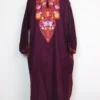 Violet Marhaba Pheran in Cashmilon Wool with Aari Embroidery