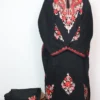 Pheran Set 2pc Black with Aari Work in Cashmilon Wool Kainat