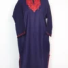 Girls Dark Blue Cashmilon Wool Mehr Pheran with Aari Embroidery