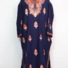 Dark Blue Pheran in Cashmilon Wool with Booti Aari Embroidery Zoha