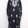 Woolen Black Pheran Zysha with Booti Aari Embroidery in Cashmilon