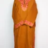 Rust Pheran with Aari Embroidery in Cashmilon Wool Nazneen