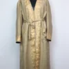 Nihayat Beige Gown | Bathrobe Aari Embroidered in Cashmilon Wool