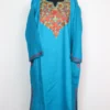 Liana Blue Pheran in Cashmilon Wool with Aari Work