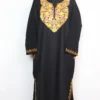 Black Pheran in Cashmilon Wool with Ronaq Aari Embroidery
