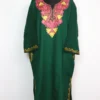 Sabah Cashmilon Wool Dark Green Pheran with Aari Embroidery