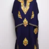 Cashmilon Wool Dark Blue Pheran with Booti Aari Embroidery Mahnoor