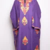 Rabia Cashmilon Wool Purple Pheran with Booti Aari Embroidery