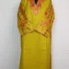 Pear Green Pheran Maya in Cashmilon Wool with Sleeve Jaal Aari Work