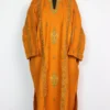 Mustard Cashmilon Wool Pheran with Sozni Embroidery Jashn-e-Rekhta