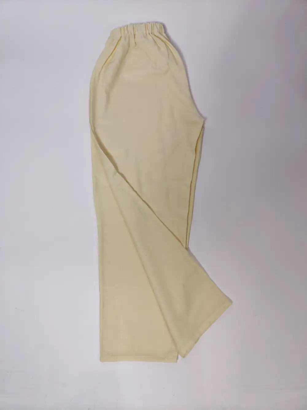 Cashmilon Wool Aitmad Plain Cream Trousers