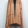 Peach Cashmilon Wool Zarlish Shawl with Hand Sozni Embroidery