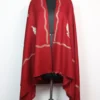 Maroon Cashmilon Wool Shawl with Hand Sozni Embroidery Nafees