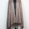 Latafat Beige Cashmilon Wool Shawl with Hand Sozni Embroidery