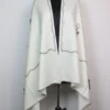 Cashmilon Wool Sadgi White Shawl with Hand Sozni Embroidery