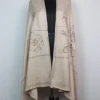 Beige Cashmilon Wool Shawl with Hand Sozni Embroidery Aaraish