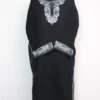 Woolen Black Pheran with Aari Embroidery in Cashmilon Haya