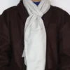Kashmiri Wool White Muffler for both Men and Women